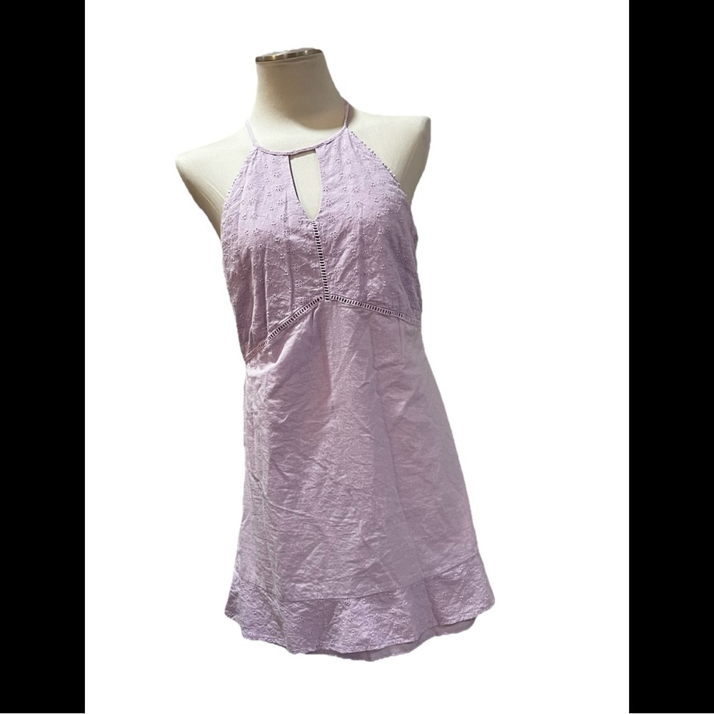 Candie's Lavender Eyelet Trim Dress